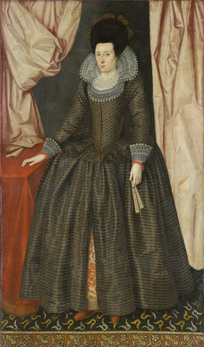 1610年頃の女性の肖像（キャンバスに油彩） 作： Marcus Gheeraerts