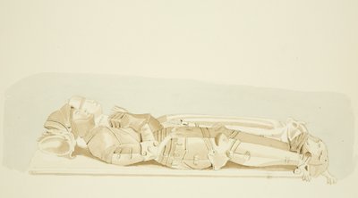バークレー卿とバークレー夫人のエフィジー（紙に鉛筆と水彩画 作： Marcus H. Homes