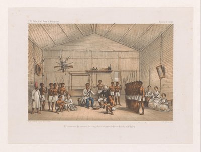 ラツィバ王子への訪問と血の誓いの儀式 La cérémonie du serment du sang (Fatidrah), entre le Prince Ratsiba et Mr. ポーリング (オブジェクトのタイトル) フランソワ P.L. の旅 花粉からマダガスカルへ（連載タイトル） F.P.L. 花粉 R.s. l. 動物相 d. マダガスカル (s 作： Marcus Jacob Goedkind