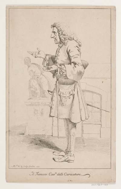 「似顔絵の有名なカーヴル」。 ピア・レオーネ・ゲジの肖像（1674-1755） 作： Marcus Tuscher