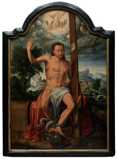 勝利のキリスト（パネルに油彩） 作： Marcus the Elder Gheeraerts