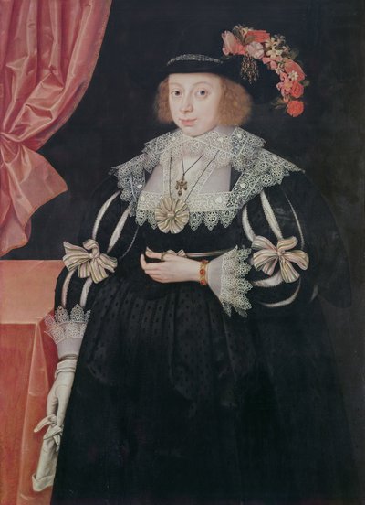 アン・ヘイル、ホスキンス夫人（c.1609-51）、1629（パネル） 作： Marcus Garret Gheeraerts the Younger