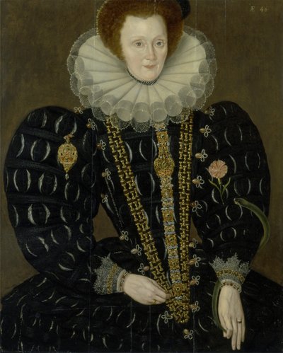 エリザベス・ナイトリー夫人の肖像 作： Marcus the Younger Gheeraerts