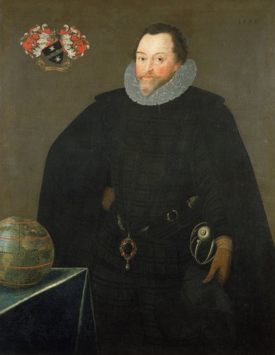 フランシス・ドレーク卿（1540-1596） 作： Marcus the Younger Gheeraerts