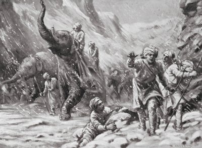 ガズニのマフムードの最初の成功、AD1000年（リトグラフ） 作： マーガレット（後）ドヴァストン