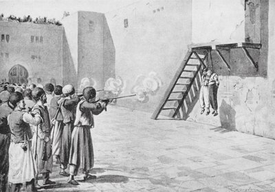 1850年のバブの処刑（リトグラフ） 作： マーガレット（後）ドヴァストン