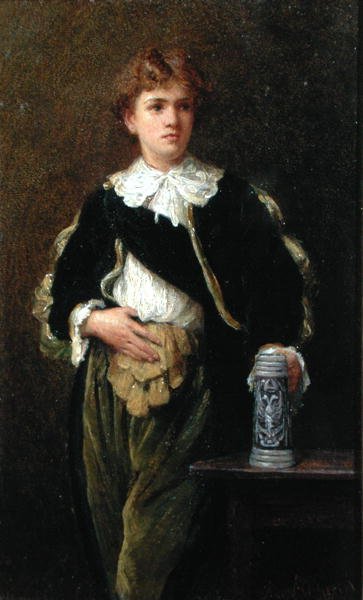 The Boy - What will he Become?(油彩・ボード） 作： Margaret A. Heath
