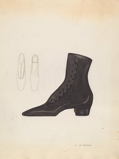 女性用の靴、1937年頃。 作： Margaret Concha