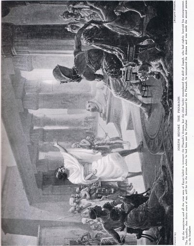 ファラオの前のヨセフ、1920年頃（リトグラフ） 作： マーガレット・ドヴァストン