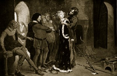 反乱軍にキスされる "ケントの乙女"、「ハッチンソンの英国国家物語」の挿絵、1920年頃（リトグラフ） 作： マーガレット・ドヴァストン
