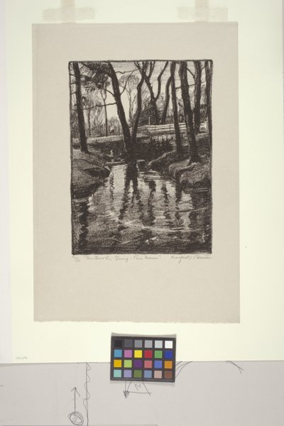 O riacho na primavera, Pine Manor (litho) 作： Margaret Jordan Patterson