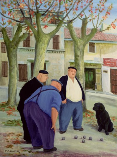 ブールの選手たち（油彩・キャンバス） 作： Margaret Loxton