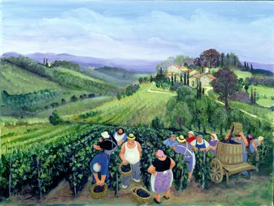 キャンティの風景（油彩・キャンバス） 作： Margaret Loxton