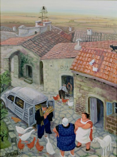 パン屋（油彩・キャンバス） 作： Margaret Loxton
