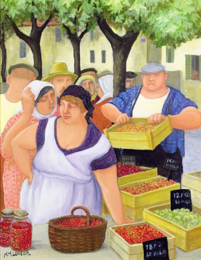 マーケット・プレイス（油彩・キャンバス） 作： Margaret Loxton