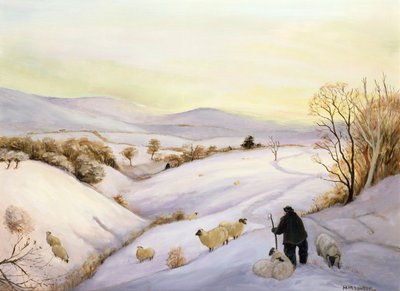 尾根の羊 作： Margaret Loxton