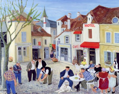 ゲーム、ブルゴーニュ（キャンバスに油彩） 作： Margaret Loxton