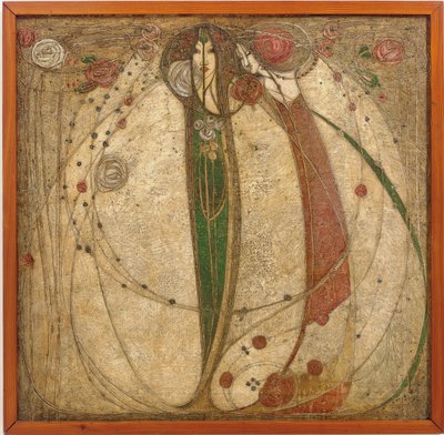 ホワイトローズとレッドローズ 作： Margaret MacDonald Mackintosh