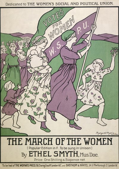 The March of the Women」のソングシート（1911年 作： Margaret Morris