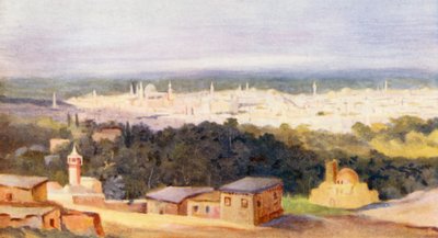サレヒエからのダマスカス（カラーリトグラフ） 作： Margaret Thomas