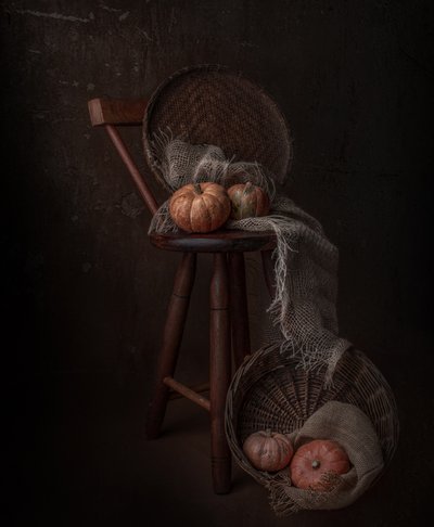 秋の収穫の静物画 作： 