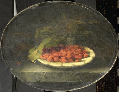 白いボウルにイチゴのある静物 作： Margaretha Roosenboom