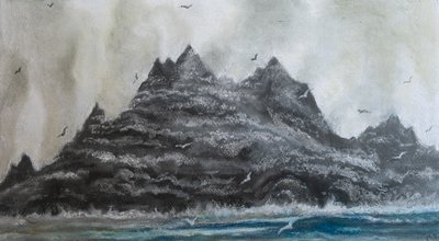 荒れ狂う海.Sアイルランド、2020年（パステル） 作： Margo Starkey