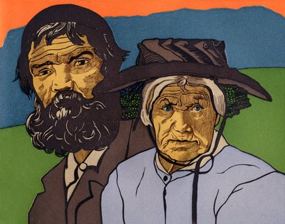 ヴァレー (スイス) からの古い農民のカップル 作： Marguerite Burnat Provins