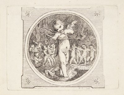 弓と矢を持つキューピッド 作： Marguerite Louise De Lorme du Ronseray