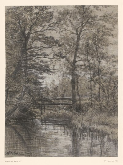 森の池 作： Maria Bilders van Bosse (signed by artist)