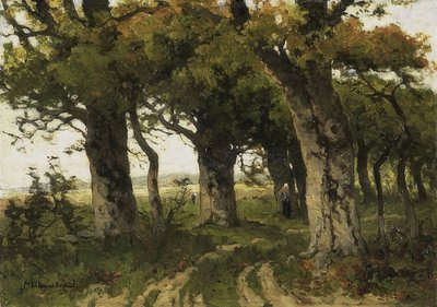 夏の終わりのオーク通り。 1880-1900 作： Maria Bilders van Bosse