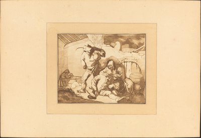 農民のシーン 作： Maria Catharina Prestel after Isack van Ostade
