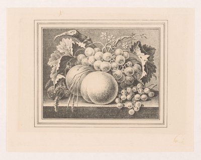 フレーム内の果物のコンポジション 作： Maria Geertruida de Goeje Barbiers (attributed to)