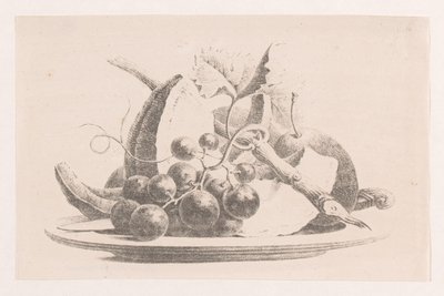 皿の上の果物 作： Maria Geertruida de Goeje Barbiers (attributed to)