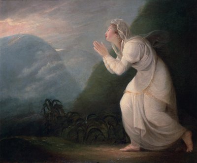 昇る太陽を崇拝するペルシャの女性、1784 作： Maria Hadfield Cosway