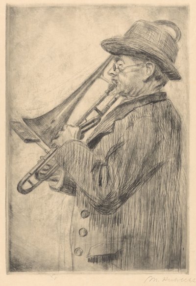 トロンボーン奏者 作： Maria Hubrecht (signed by artist)