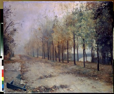 秋（秋）。 Maria Konstantinovna Bashkirtseff (1860-1884) の絵画。 キャンバスに油彩、97 x 117 cm、1883 年。 ロシアの芸術、19 世紀の風景。 国立ロシア美術館、サンクトペテルブルク。 作： Maria Konstantinova Bashkirtseva