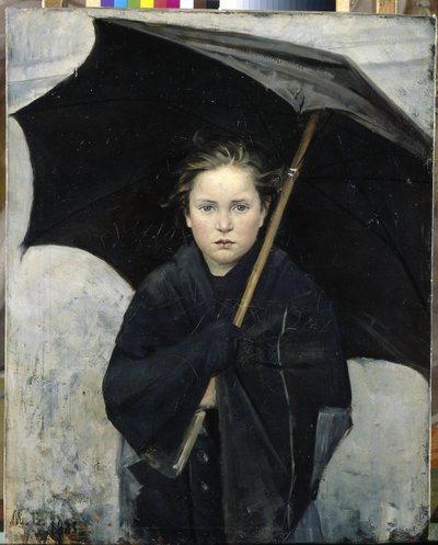 傘 - Bashkirtseva、Maria Konstantinovna (1860-1884) - 1883 - キャンバスに油彩 - 93x74 - 国立ロシア美術館、サンクトペテルブルク 作： Maria Konstantinova Bashkirtseva