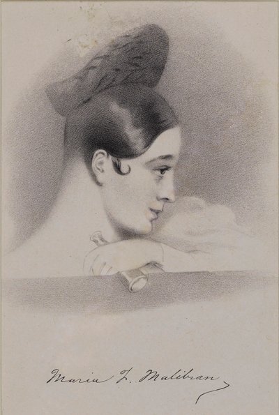 自画像、1830 年代初頭。 作： Maria Malibran Garcia