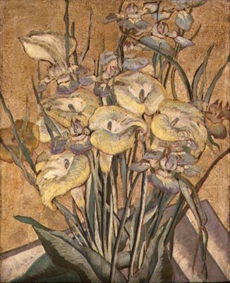 アヤメとカラユリ」1890-1905年頃（パネルに油彩） 作： Maria Oakey Dewing