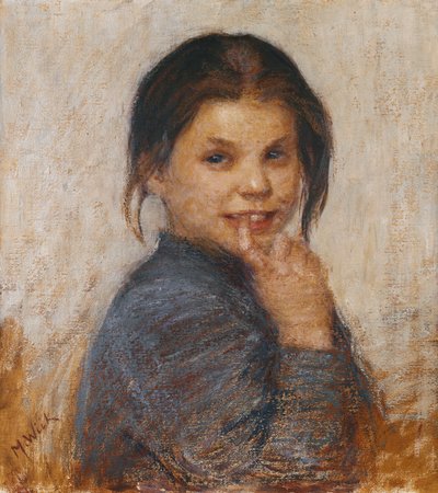 少女の肖像画、 作： Maria Wiik