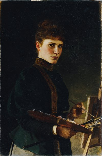 イーゼルの自画像 作： Maria Wunsch