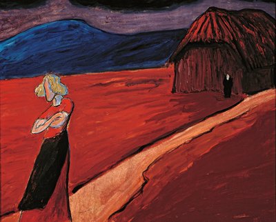 悲劇的な気分、1910 年。 作： Marianne von Werefkin