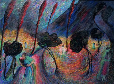 愛の渦、c。 1917年。 作： Marianne von Werefkin