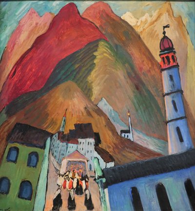 1924年 アスコーナ近郊のヴェレフキン行列 作： Marianne von Werefkin