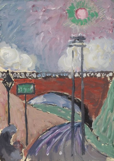 ローザンヌ近くの橋 (ジェルゴヴィ橋) 作： Marianne von Werefkin