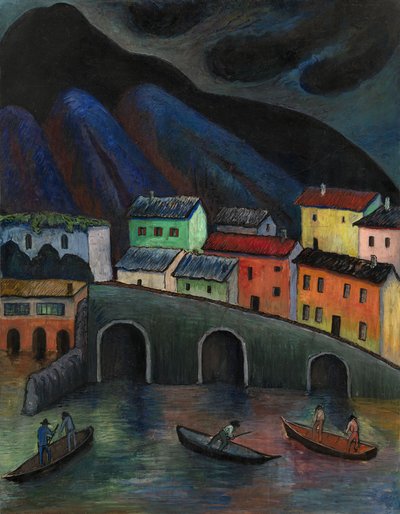 アスコナの夜間釣り、1920年代〜1930年代 作： Marianne von Werefkin