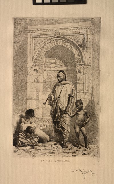 モロッコの家族、1862年。 作： Mariano José María Bernardo Fortuny y Carbó