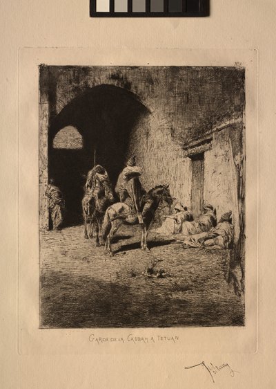 テトゥアンのカスバガード。 作： Mariano Fortuny y Carbó