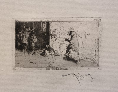 セビリアの通り。 作： Mariano Fortuny y Carbó
